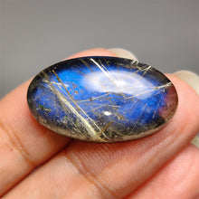 Labradorite With Natural Golden Rutilated Quartz Doublet Cabochon