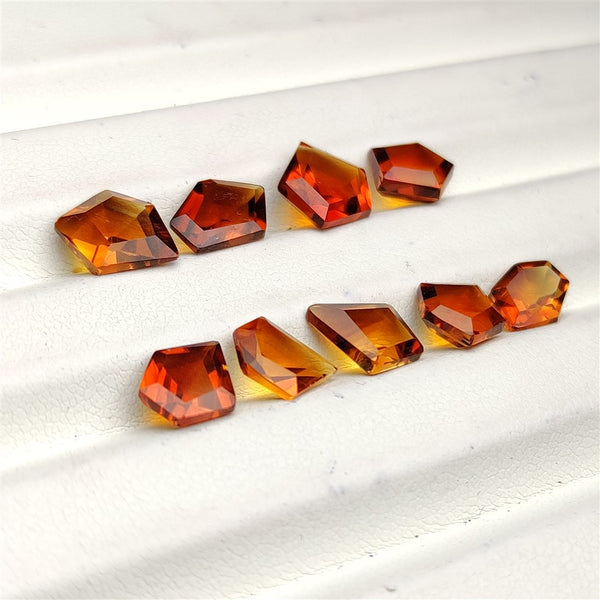 Faceted-Brandy-Citrines-Lot-5050 | Gemstone for sale | Gemstones by Lapidary Artist