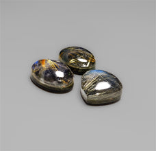 High Grade Labradorite And Natural Golden Rutilated Quartz Doublets Lot