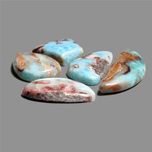 Red Moss Larimar Cabochons Lot
