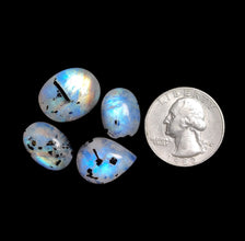 Rainbow Moonstone With Black Tourmaline Inclusions Lot-5428 | Gemstone for sale | Gemstones by Lapidary Artist