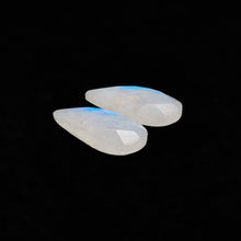 Checkerboard Cut Rainbow Moonstone Pair