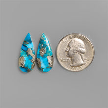 Morenci Turquoise Pair With Pyrite Inclusion-5464 | Gemstone for sale | Gemstones by Lapidary Artist
