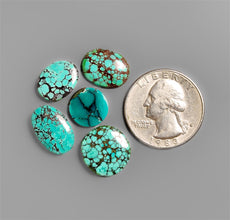 Hubei Turquoise Cabochons Lot-5471 | Gemstone for sale | Gemstones by Lapidary Artist