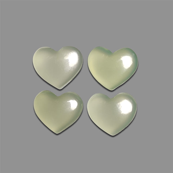 Mint-Green-Chalcedony-Hearts-Lot-5066 | Gemstone for sale | Gemstones by Lapidary Artist