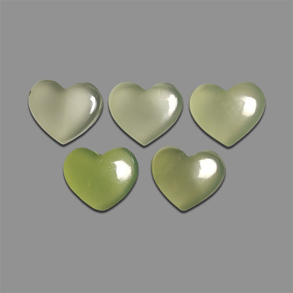 Mint-Green-Chalcedony-Hearts-Lot-5067 | Gemstone for sale | Gemstones by Lapidary Artist