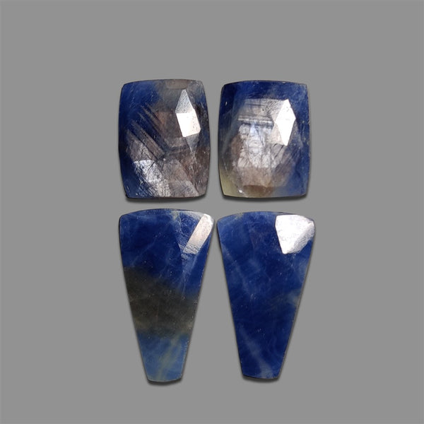 Rose-Cut-Blue-Sapphire-Pairs-Lot-5078 | Gemstone for sale | Gemstones by Lapidary Artist
