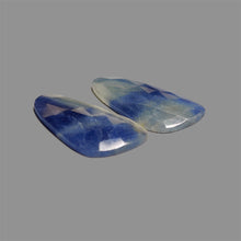 Rose Cut Blue Sapphire Pair