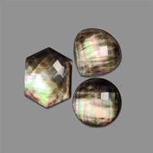 Checkerboard-Cut-Himalayan-Quartz-And-Black-Mother-Of-Pearl-Doublets-Lot-5081 | Gemstone for sale | Gemstones by Lapidary Artist
