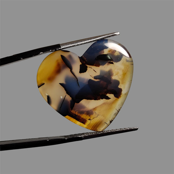 Montana-Agate-Heart-Cabochon-5092 | Gemstone for sale | Gemstones by Lapidary Artist