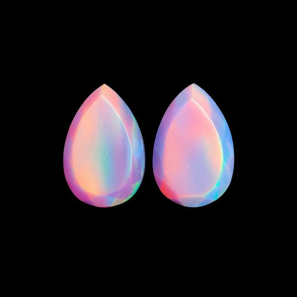 Portrait-Cut-Aurora-Opal-Pair-5104 | Gemstone for sale | Gemstones by Lapidary Artist