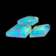 Step Cut Himalayan Quartz And Aurora Opal Doublets Lot