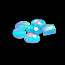 Rose Cut Himalayan Quartz And Aurora Opal Doublets Lot