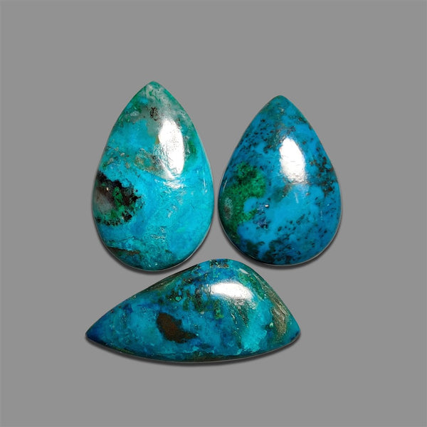 Peruvian-Chrysocolla-Cabochons-Lot-5114 | Gemstone for sale | Gemstones by Lapidary Artist