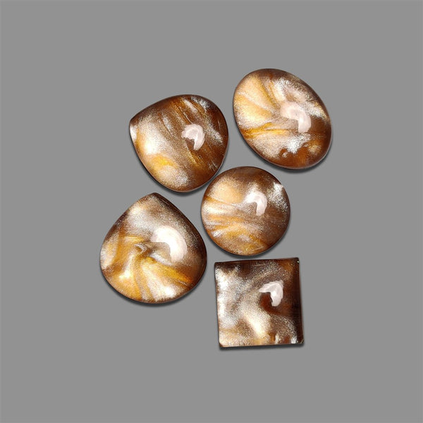 Treated-Mother-Of-Pearl-With-Himalayan-Quartz-Doublets-Lot-5117 | Gemstone for sale | Gemstones by Lapidary Artist