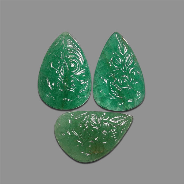 Mughal-Carved-Green-Aventurine-Lot-5126 | Gemstone for sale | Gemstones by Lapidary Artist