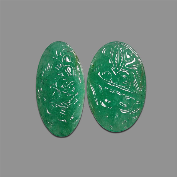 Mughal-Carved-Green-Aventurine-Lot-5127 | Gemstone for sale | Gemstones by Lapidary Artist