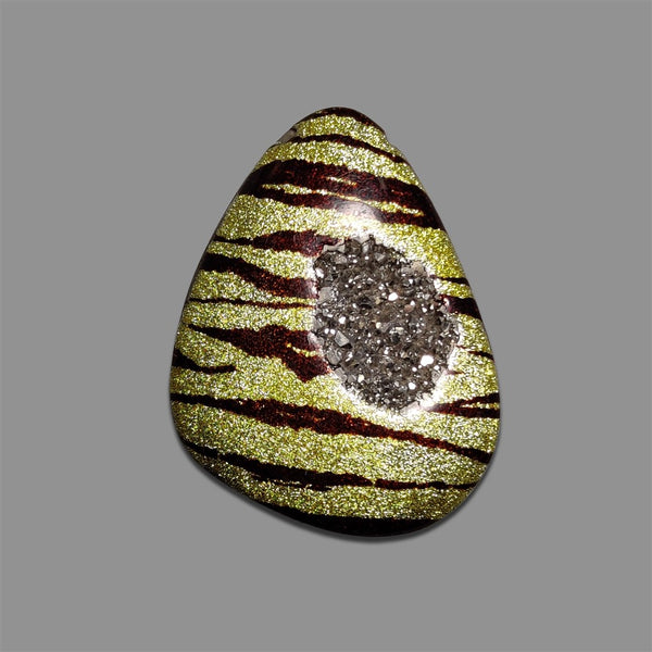 Lepord-Skin-Coated-Chalcedony-Druzy-(-Treated)-5130 | Gemstone for sale | Gemstones by Lapidary Artist