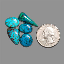 Peruvian Chrysocolla Cabochons Lot