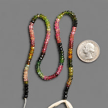 Multi Color Faceted Tourmaline Bead Line