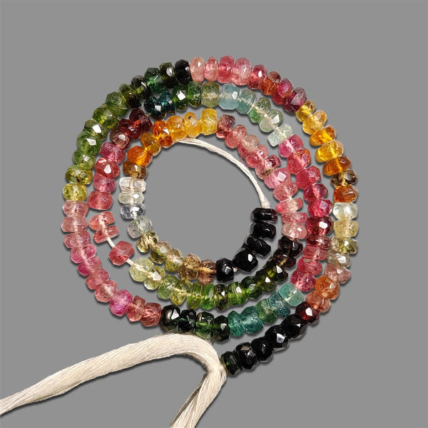 Multi-Color-Faceted-Tourmaline-Bead-Line-5150 | Gemstone for sale | Gemstones by Lapidary Artist