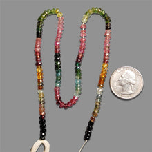 Multi Color Faceted Tourmaline Bead Line