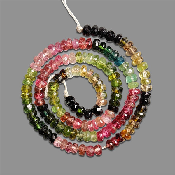 Multi-Color-Faceted-Tourmaline-Bead-Line-5151 | Gemstone for sale | Gemstones by Lapidary Artist