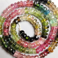 Multi Color Faceted Tourmaline Bead Line
