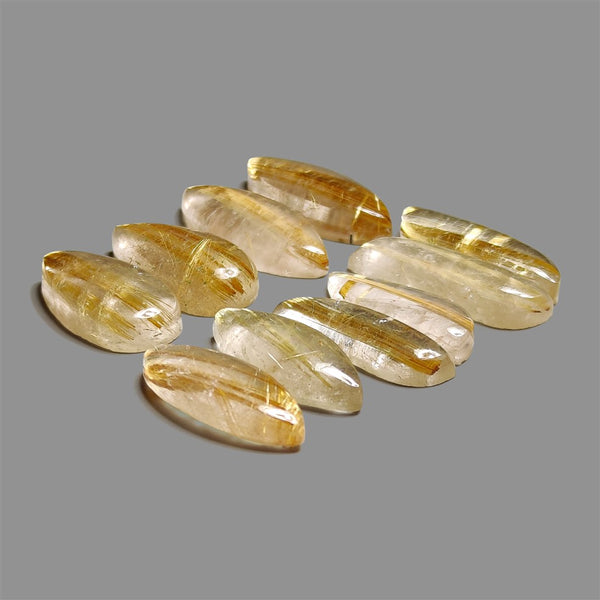 Golden-Rutilated-Quartz-Pairs-Lot-4983 | Gemstone for sale | Gemstones by Lapidary Artist