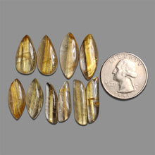Golden Rutilated Quartz Pairs Lot