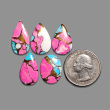 Pink Mohave Turquoise Cabochons Lot