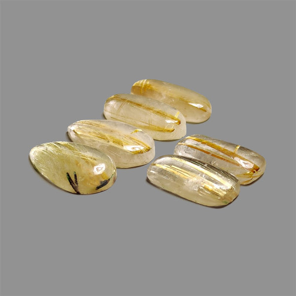 Golden-Rutilated-Quartz-Pairs-Lot-4984 | Gemstone for sale | Gemstones by Lapidary Artist