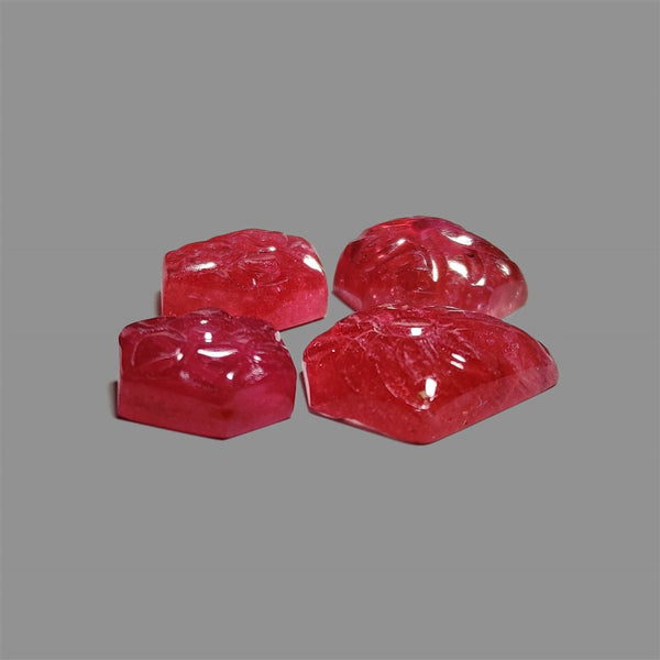 Treated-Ruby-Mughal-Carvings-Lot-5187 | Gemstone for sale | Gemstones by Lapidary Artist