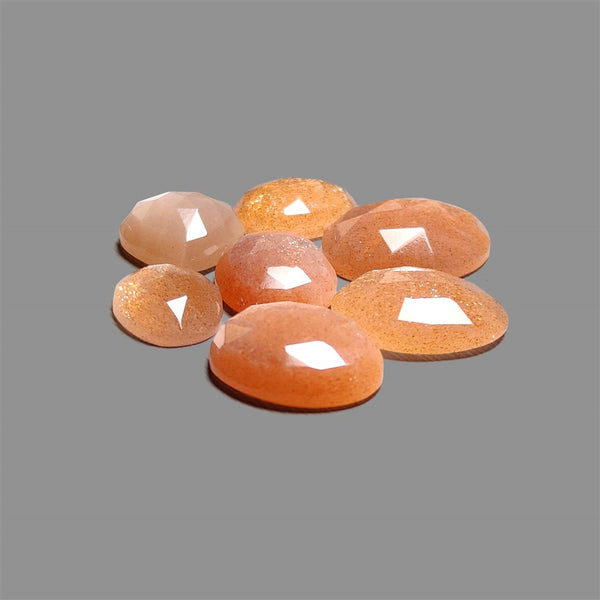 Rose-Cut-Peach-Moonstone-With-Sunstone-Inclusions-Lot-5200 | Gemstone for sale | Gemstones by Lapidary Artist
