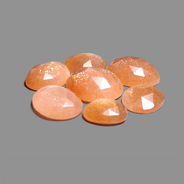 Rose-Cut-Peach-Moonstone-With-Sunstone-Inclusions-Lot-5201 | Gemstone for sale | Gemstones by Lapidary Artist