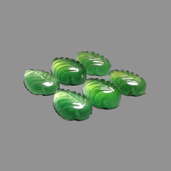 Handcarved-Gemmy-Serpentine-Leaf-Carving-5204 | Gemstone for sale | Gemstones by Lapidary Artist