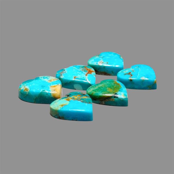 Turquoise-Hearts-Lot-4986 | Gemstone for sale | Gemstones by Lapidary Artist