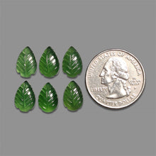 Handcarved Gemmy Serpentine Leaf Carving