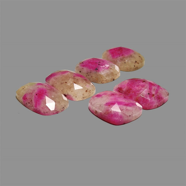 Rose-Cut-Ruby-In-Quartz-Pairs-Lot-5222 | Gemstone for sale | Gemstones by Lapidary Artist