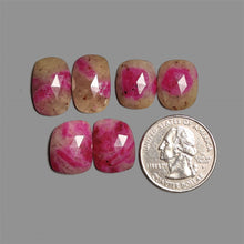 Rose Cut Ruby In Quartz Pairs Lot