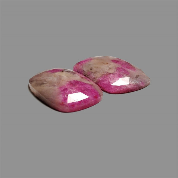 Rose-Cut-Ruby-In-Quartz-Pair-5249 | Gemstone for sale | Gemstones by Lapidary Artist