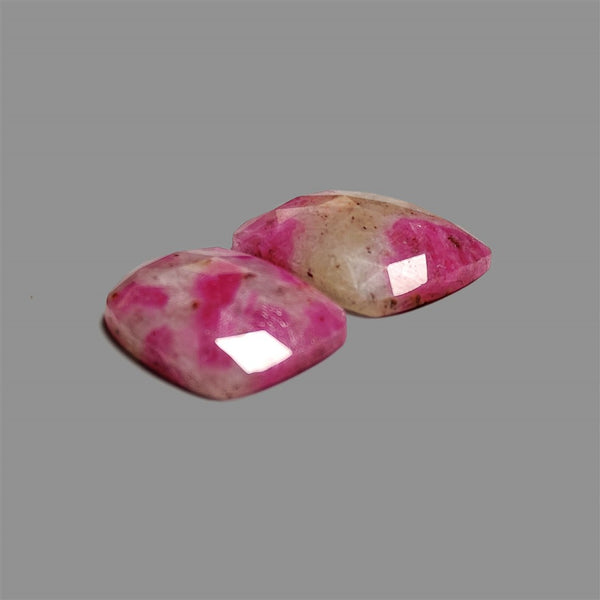 Rose-Cut-Ruby-In-Quartz-Pair-5251 | Gemstone for sale | Gemstones by Lapidary Artist