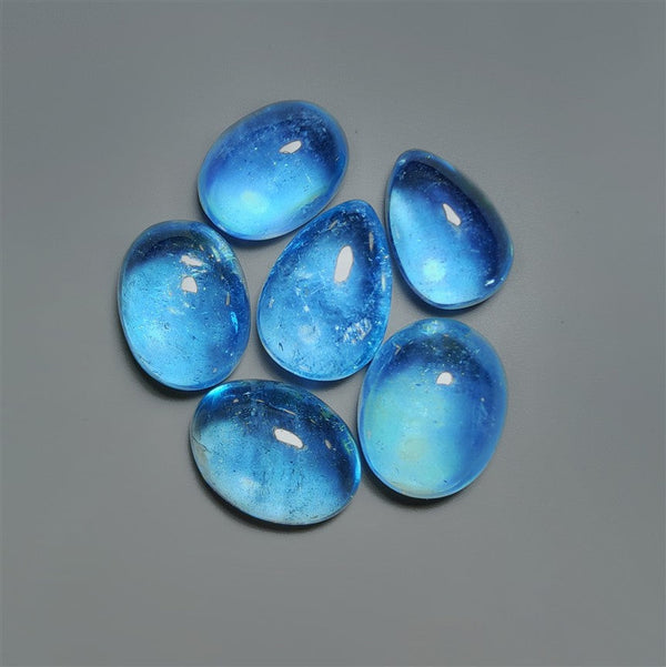 High Grade Aquamarine Cabochons Lot