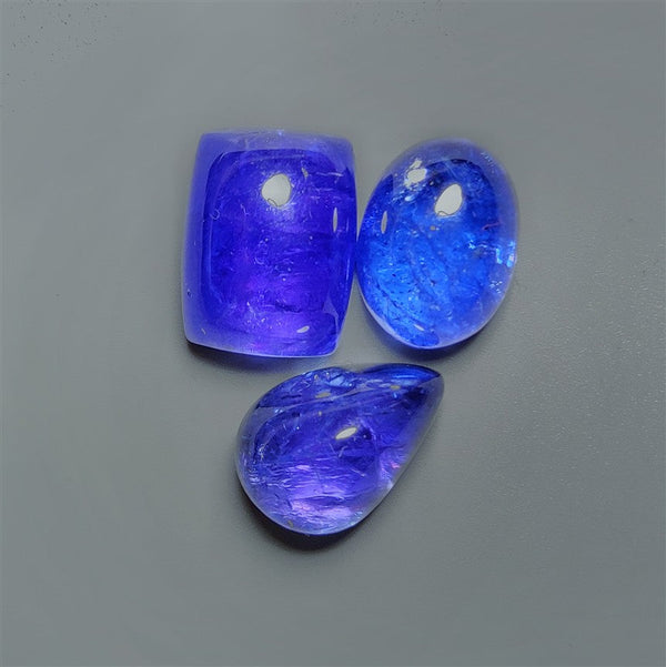 Rare Top Grade Gem Tanzanite Cabochons Lot