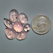 AAA Rose Quartz With Diopside Inclusion Cabochons Lot