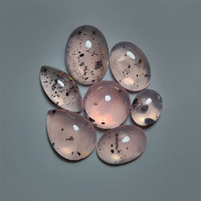 AAA Rose Quartz With Diopside Inclusion Cabochons Lot