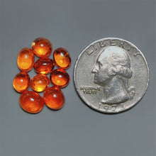 Rare High Grade Mandarin Orange Spessartite Garnet Cabochons Lot