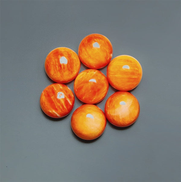 Spiny Oyster Shell Calibrated Cabochons Lot