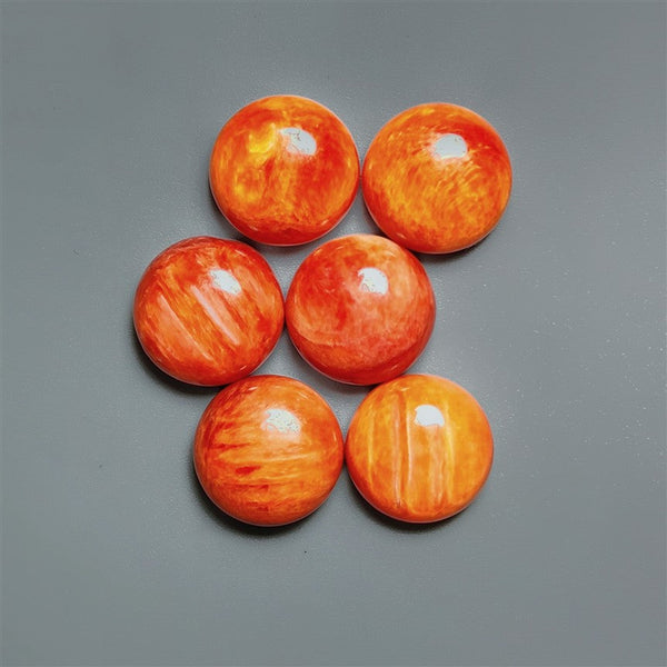 Spiny Oyster Shell Calibrated Cabochons Lot