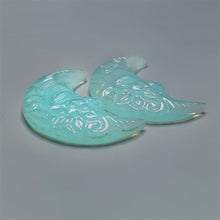 Handcarved Paraiba Chalcedony Crescent Moonface Lot